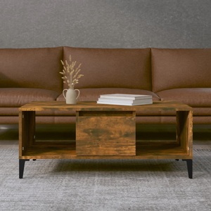 vidaXL, vidaXL Couchtisch Räuchereiche 90x50x36,5 cm Holzwerkstoff, vidaXL Couchtisch Räuchereiche 90x50x36,5 cm Holzwerkstoff