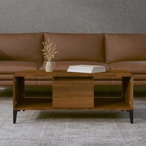 vidaXL, vidaXL Couchtisch Braun Eichen-Optik 90x50x36,5 cm Holzwerkstoff, vidaXL Couchtisch Braun Eichen-Optik 90x50x36,5 cm Holzwerkstoff