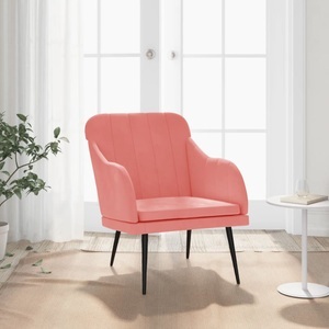 vidaXL, vidaXL Sessel Rosa 63x76x80 cm Samt, vidaXL Sessel Rosa 63x76x80 cm Samt