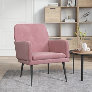 vidaXL, vidaXL Sessel Rosa 62x79x79 cm Samt, vidaXL Sessel Rosa 62x79x79 cm Samt
