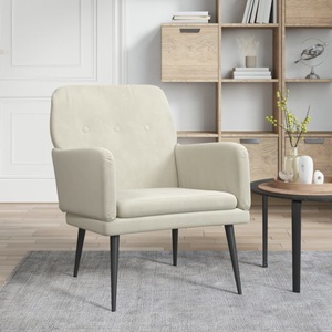 vidaXL, vidaXL Sessel Creme 62x79x79 cm Samt, vidaXL Sessel Creme 62x79x79 cm Samt