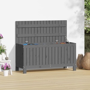 vidaXL, vidaXL Gartentruhe Grau 108x42,5x54 cm Massivholz Kiefer, vidaXL Gartentruhe Grau 108x42,5x54 cm Massivholz Kiefer