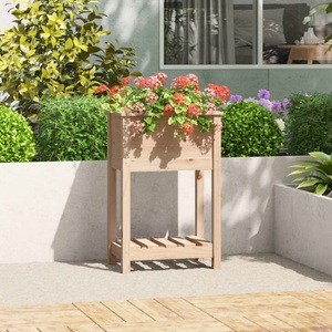vidaXL, vidaXL Pflanzkübel mit Ablage 54x34,5x81 cm Massivholz Kiefer, vidaXL Pflanzkübel mit Ablage 54x34,5x81 cm Massivholz Kiefer