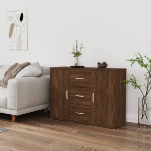 vidaXL, vidaXL Sideboard Braun Eichen-Optik 91x29,5x65 cm Holzwerkstoff, vidaXL Sideboard Braun Eichen-Optik 91x29,5x65 cm Holzwerkstoff