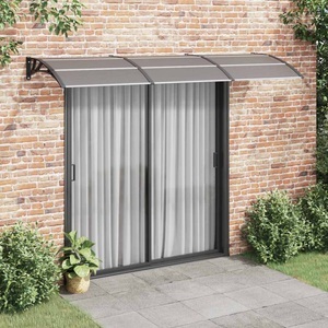 vidaXL, vidaXL Türvordach Schwarz 300x80 cm Polycarbonat, VidaXL - Türvordach polycarbonat, One Size, Schwarz