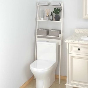 vidaXL, vidaXL Toilettenregal Weiß 63,5x32x179 cm Massivholz Kiefer