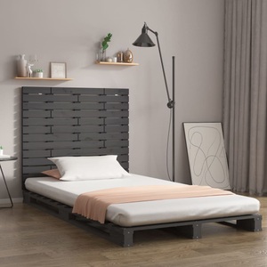 vidaXL, vidaXL Wand-Kopfteil Grau 126x3x91,5 cm Massivholz Kiefer, vidaXL Wand-Kopfteil Grau 126x3x91,5 cm Massivholz Kiefer