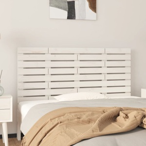 vidaXL, vidaXL Wand-Kopfteil Weiß 156x3x63 cm Massivholz Kiefer, vidaXL Wand-Kopfteil Weiß 156x3x63 cm Massivholz Kiefer