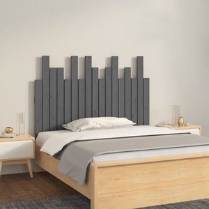 vidaXL, vidaXL Wand-Kopfteil Grau 108x3x80 cm Massivholz Kiefer, vidaXL Wand-Kopfteil Grau 108x3x80 cm Massivholz Kiefer