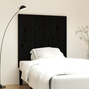 vidaXL, vidaXL Wand-Kopfteil Schwarz 108x3x110 cm Massivholz Kiefer, vidaXL Wand-Kopfteil Schwarz 108x3x110 cm Massivholz Kiefer