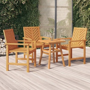 vidaXL Garten-Essstühle 4 Stk. Massivholz Akazie