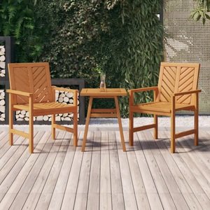 vidaXL, vidaXL 3-tlg. Garten-Lounge-Set Massivholz Akazie, vidaXL 3-tlg. Garten-Lounge-Set Massivholz Akazie