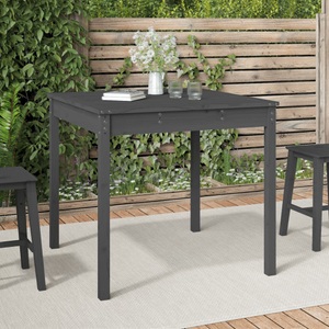 vidaXL, vidaXL Gartentisch Grau 82,5x82,5x76 cm Massivholz Kiefer