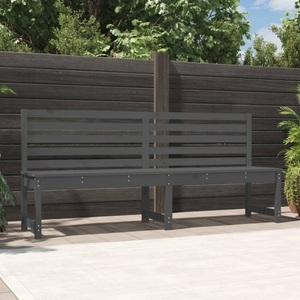 vidaXL, vidaXL Gartenbank Grau 201,5 cm Massivholz Kiefer, vidaXL Gartenbank Grau 201,5 cm Massivholz Kiefer