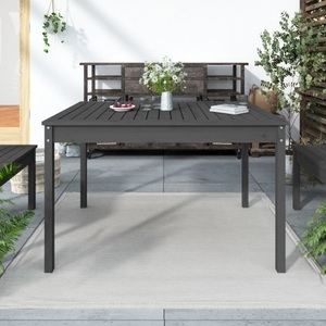 vidaXL, vidaXL Gartentisch Grau 121x82,5x76 cm Massivholz Kiefer, vidaXL Gartentisch Grau 121x82,5x76 cm Massivholz Kiefer