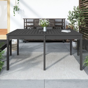 vidaXL, vidaXL Gartentisch Grau 159,5x82,5x76 cm Massivholz Kiefer