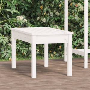 vidaXL, vidaXL Gartenbank Weiß 80x44x45 cm Massivholz Kiefer, 