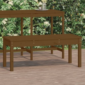 vidaXL, vidaXL Gartenbank Honigbraun 109x44x45 cm Massivholz Kiefer, vidaXL Gartenbank Honigbraun 109x44x45 cm Massivholz Kiefer