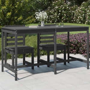 vidaXL, vidaXL Gartentisch Grau 203,5x90x110 cm Massivholz Kiefer