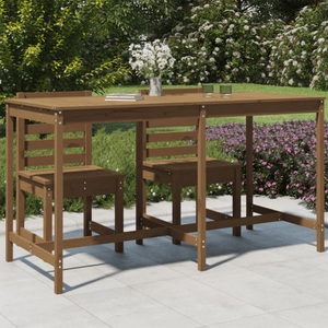 vidaXL, vidaXL Gartentisch Honigbraun 203,5x90x110 cm Massivholz Kiefer