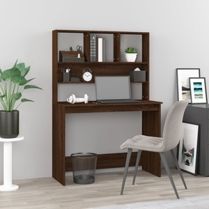vidaXL, vidaXL Schreibtisch mit Regal Braun Eiche 102x45x148 cm Holzwerkstoff, vidaXL Schreibtisch mit Regal Braun Eiche 102x45x148 cm Holzwerkstoff