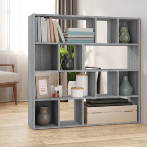 vidaXL, vidaXL Bücherregal/Raumteiler Grau Sonoma 105x24x102 cm