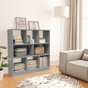 vidaXL, vidaXL Bücherregal Grau Sonoma 97,5x29,5x100 cm Holzwerkstoff, vidaXL Bücherregal Grau Sonoma 97,5x29,5x100 cm Holzwerkstoff