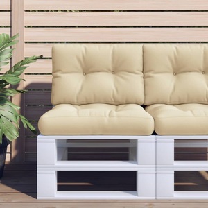 vidaXL, vidaXL Palettenkissen 2-tlg. Beige Stoff, vidaXL Palettenkissen 2-tlg. Beige Stoff
