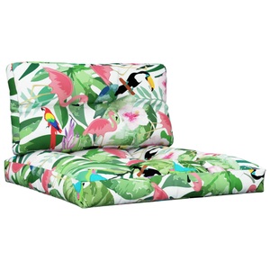 vidaXL, vidaXL Kissen für Palettensofa 2 Stk. Mehrfarbig Stoff, vidaXL Palettenkissen 2-tlg. Mehrfarbig Stoff