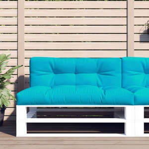 vidaXL, vidaXL Kissen für Palettensofa 2 Stk. Türkis Stoff, vidaXL Palettenkissen 2-tlg. Türkis Stoff