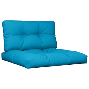 vidaXL, vidaXL Kissen für Palettensofa 2 Stk. Hellblau Stoff, VidaXL - Palettenkissen gewebe, One Size, Blau