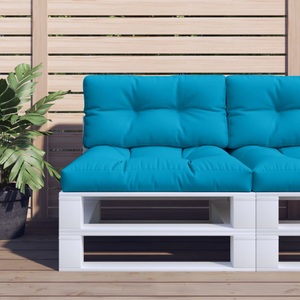vidaXL, vidaXL Kissen für Palettensofa 2 Stk. Hellblau Stoff, VidaXL - Palettenkissen gewebe, One Size, Blau