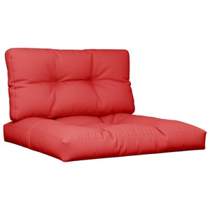 vidaXL, vidaXL Palettensofa-Auflagen 2 Stk. Rot Stoff, vidaXL Palettenkissen 2-tlg. Rot Stoff