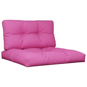 vidaXL, vidaXL Kissen für Palettensofa 2 Stk. Rosa Stoff, vidaXL Palettenkissen 2-tlg. Rosa Stoff