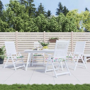 vidaXL, vidaXL Gartenstuhl-Kissen 4 Stk. Mehrfarbig 40x40x3 cm Stoff, vidaXL Gartenstuhl-Kissen 4 Stk. Mehrfarbig 40x40x3 cm Stoff