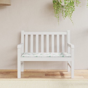 vidaXL, vidaXL Gartenbank-Auflage Blattmuster 120x50x3 cm Oxford-Gewebe