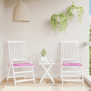 vidaXL, vidaXL Gartenstuhl-Kissen 2 Stk. Rosa 50x50x3 cm Stoff, vidaXL Gartenstuhl-Kissen 2 Stk. Rosa 50x50x3 cm Stoff