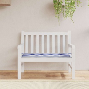 vidaXL, vidaXL Gartenbank-Auflage Blau&Weiß Gestreift 100x50x3cm Oxford-Gewebe, vidaXL Gartenbank-Auflage Blau&Weiß Gestreift 100x50x3cm Oxford-Gewebe