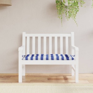 vidaXL, vidaXL Bankauflage Blau & Weiß Gestreift 100x50x7 cm Stoff, vidaXL Gartenbank-Auflage Blau & Weiß Gestreift 100x50x7 cm