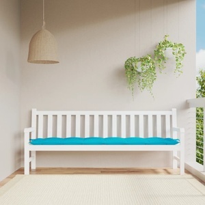 vidaXL, vidaXL Gartenbank-Auflage Türkis 200x50x7 cm Stoff, vidaXL Gartenbank-Auflage Türkis 200x50x7 cm Stoff