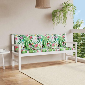 vidaXL, vidaXL Bankauflagen 2 Stk. Mehrfarbig 180x50x7 cm Stoff, vidaXL Gartenbank-Auflagen 2 Stk. Mehrfarbig Oxford-Gewebe