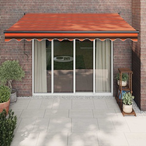 vidaXL, vidaXL Gelenkarmmarkise Orange und Braun 3x2,5 m Stoff und Aluminium, 