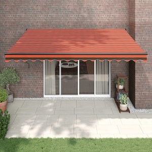 vidaXL, vidaXL Gelenkarmmarkise Orange und Braun 4,5x3 m Stoff und Aluminium, 