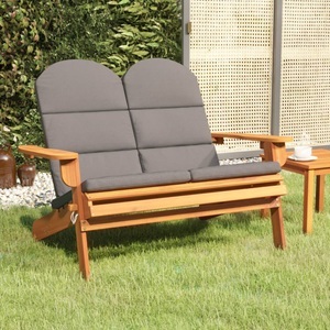 vidaXL, vidaXL Adirondack-Gartenbank mit Kissen 126 cm Massivholz Akazie