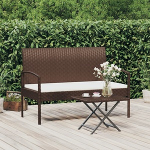 vidaXL, VidaXL - Gartenbank poly-rattan, One Size, Braun