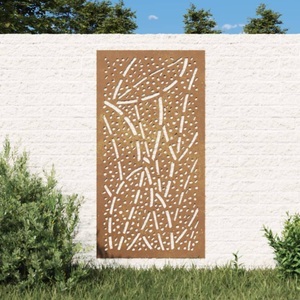 vidaXL, vidaXL Garten-Wanddeko 105x155 cm Cortenstahl Blatt-Design, 
