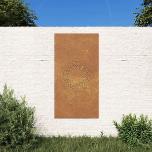 vidaXL, vidaXL Garten-Wanddeko 105x55 cm Cortenstahl Sonne-Design, vidaXL Garten-Wanddeko 105x55 cm Cortenstahl Sonne-Design
