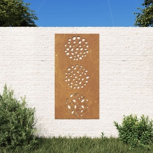 vidaXL, vidaXL Garten-Wanddeko 105x155 cm Cortenstahl Blatt-Design, vidaXL Garten-Wanddeko 105x55 cm Cortenstahl Blatt-Design