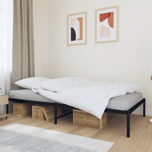 vidaXL, vidaXL Bettgestell Metall Schwarz 107x203 cm