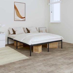 vidaXL, vidaXL Bettgestell Metall Schwarz 160x200 cm